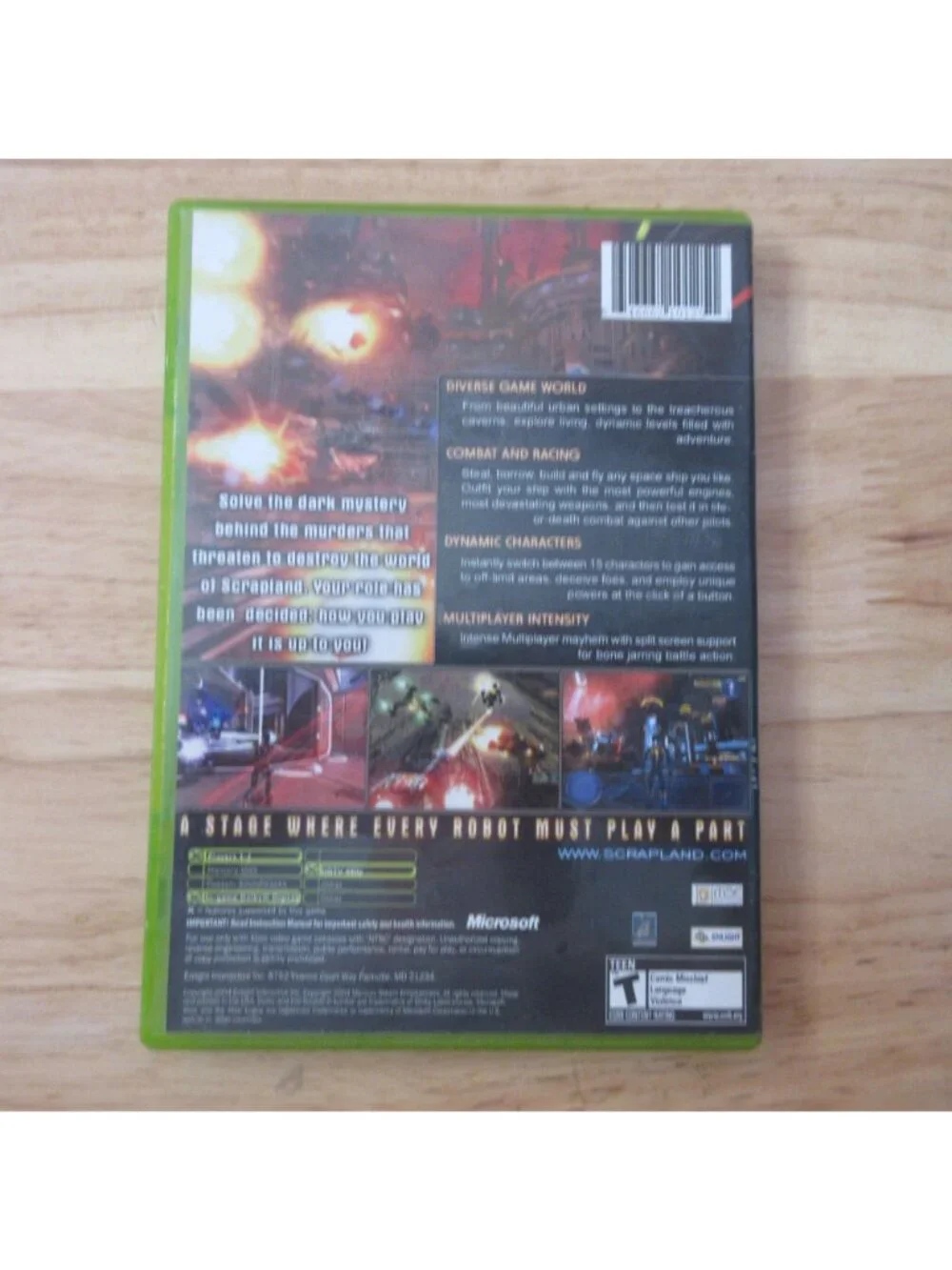 American McGee Presents Scrapland; CIB (Microsoft Xbox, 2005) with Manual